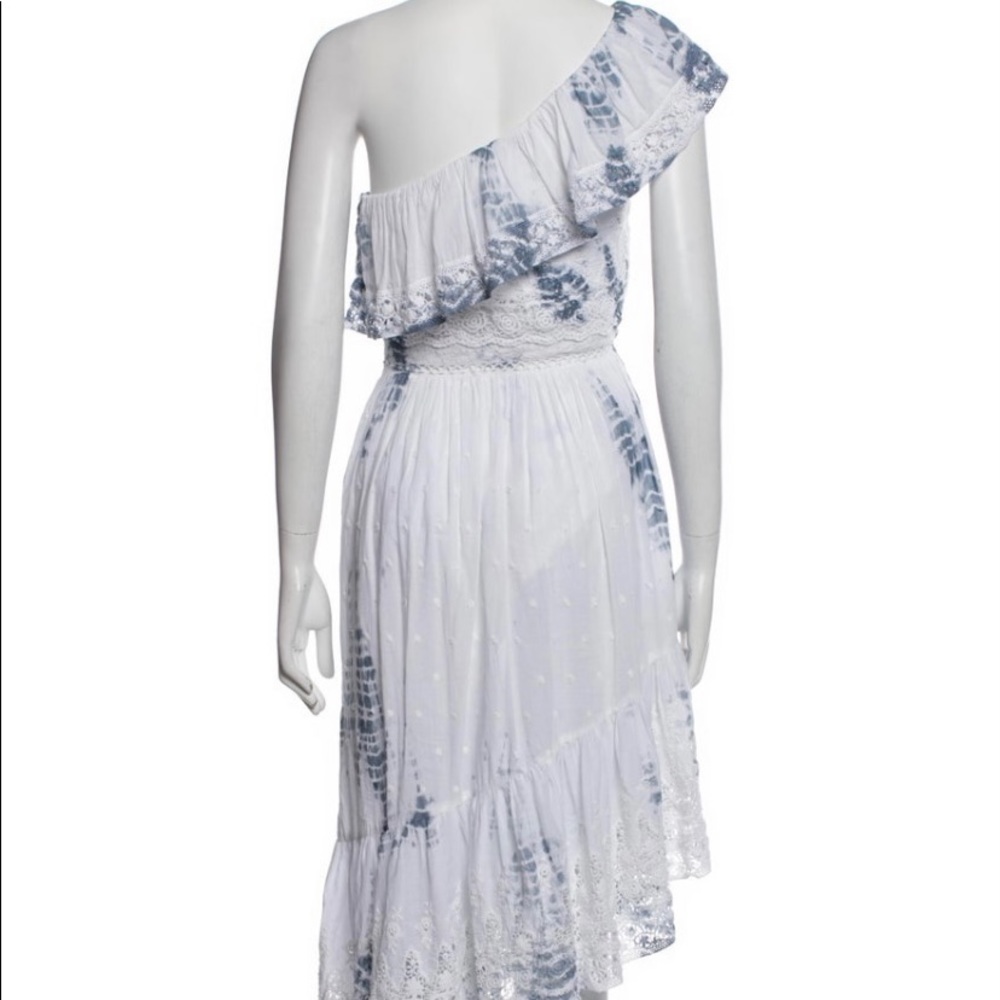 LoveShackFancy One Shoulder Tie Dye dress XS